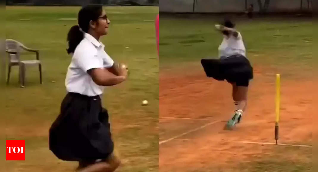 In viral video, young girl tries to emulate Jasprit Bumrah’s bowling action. Watch | Cricket News