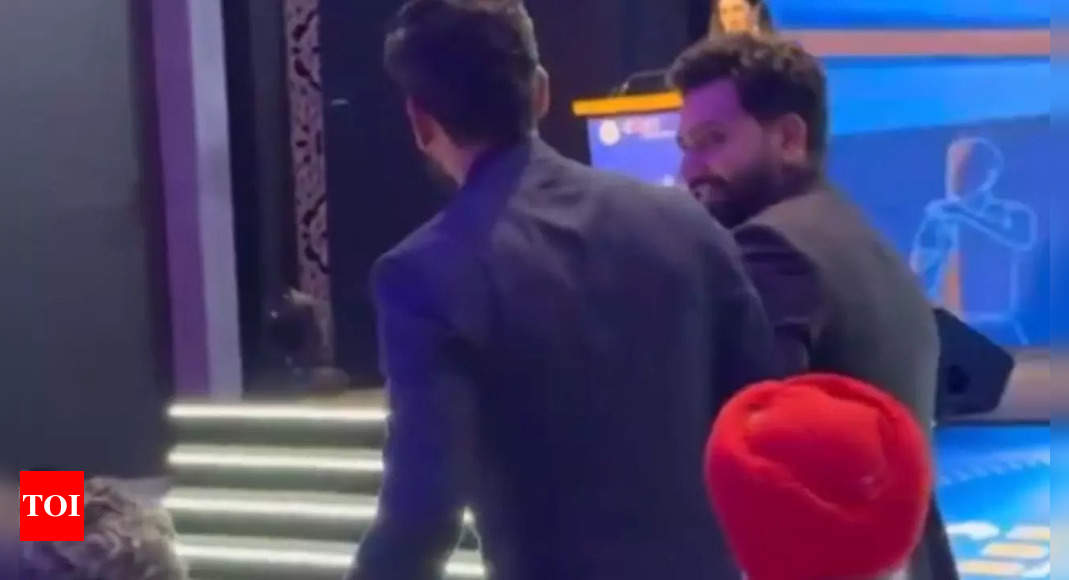 Watch: Rohit Sharma’s reaction after Shreyas Iyer offers his seat at award ceremony | Cricket News