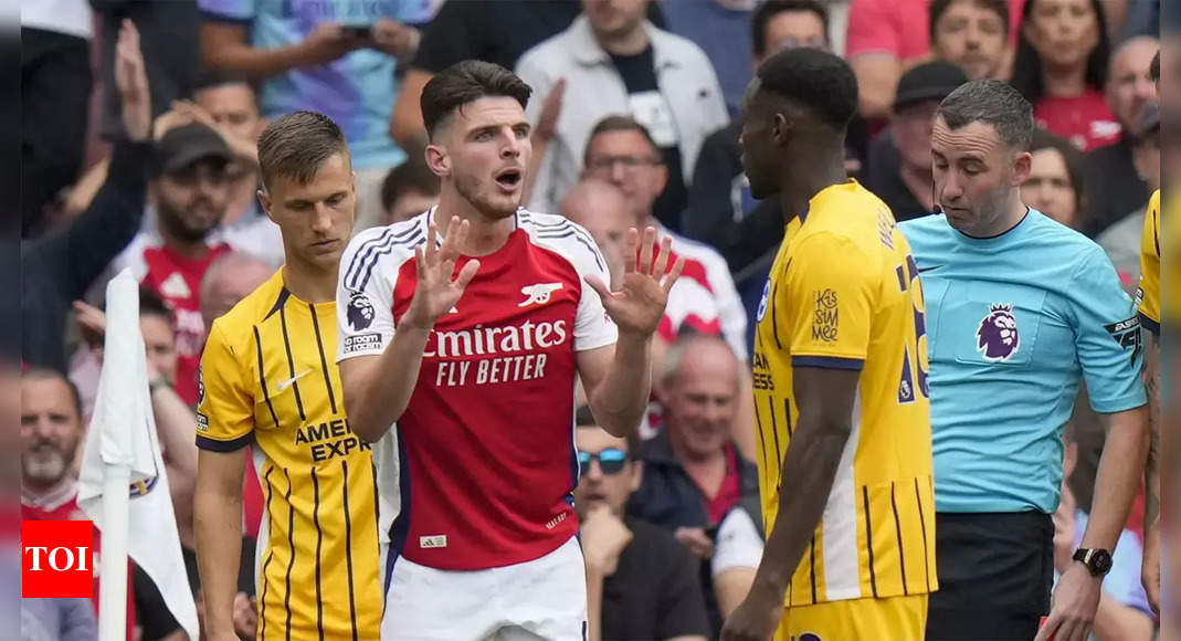 Premier League: Declan Rice sent off as Arsenal held by Brighton | Football News