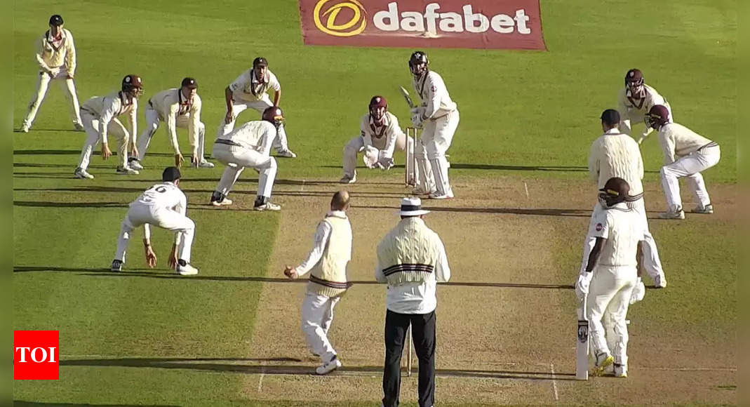 Watch: All fielders encircle batter as County side wins dramatic game in last 10 minutes of final day |