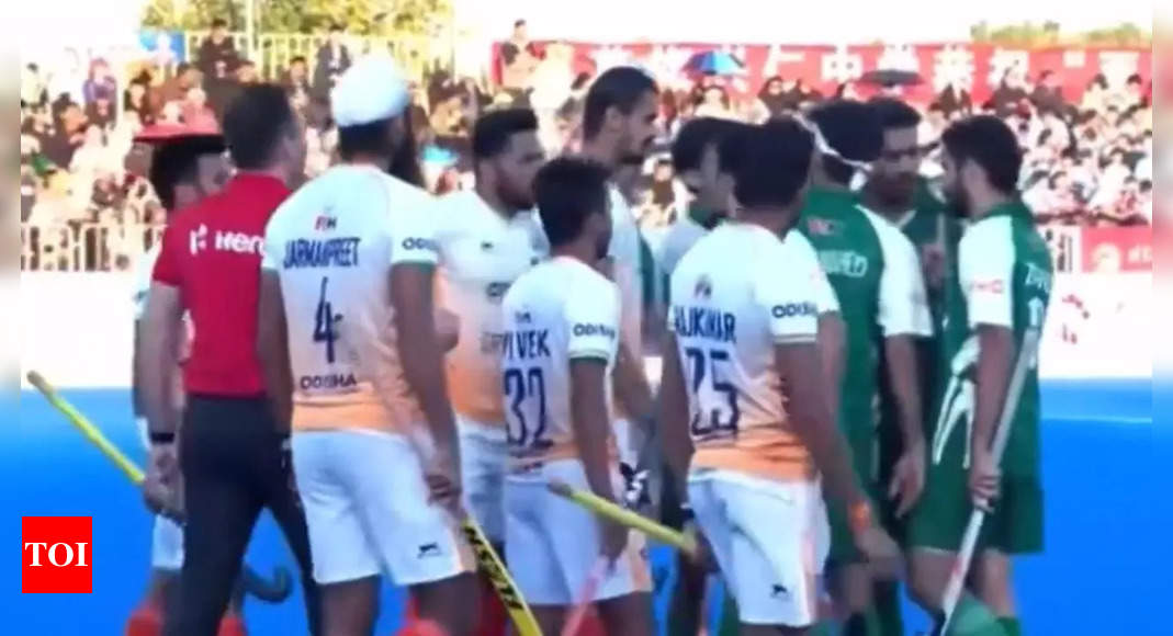 India, Pakistan players involved in heated exchange during Asian Champions Trophy. Watch