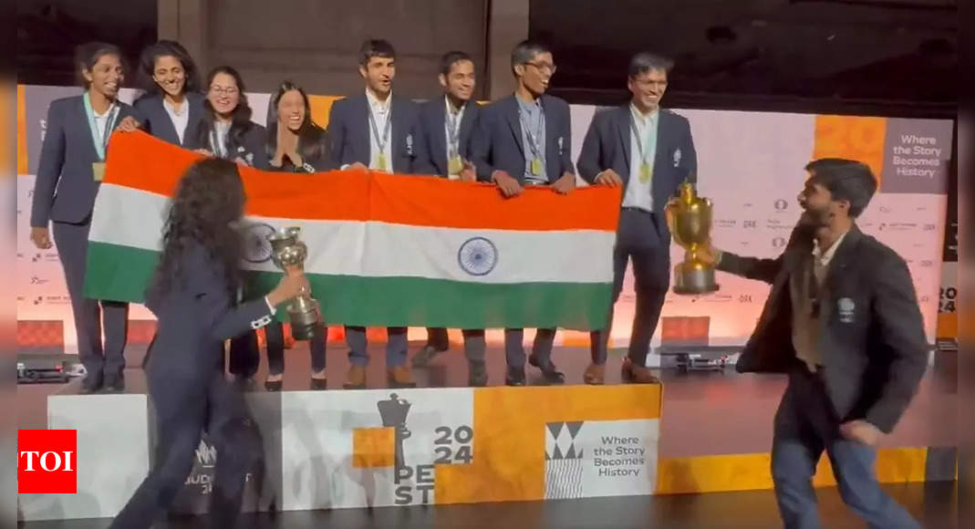 Watch: Team India celebrates historic Chess Olympiad double gold in style, fans draw parallels with Rohit Sharma’s ‘walk’ at T20 World Cup | Chess News