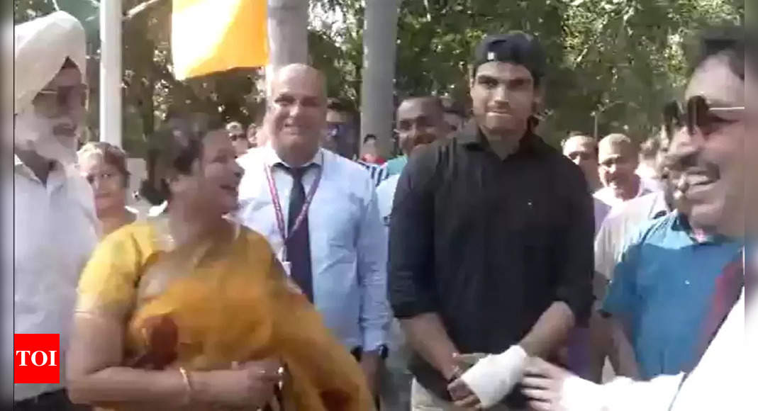 Watch: Neeraj Chopra, with his fractured hand in a plaster, gets a grand welcome on return home | More sports News