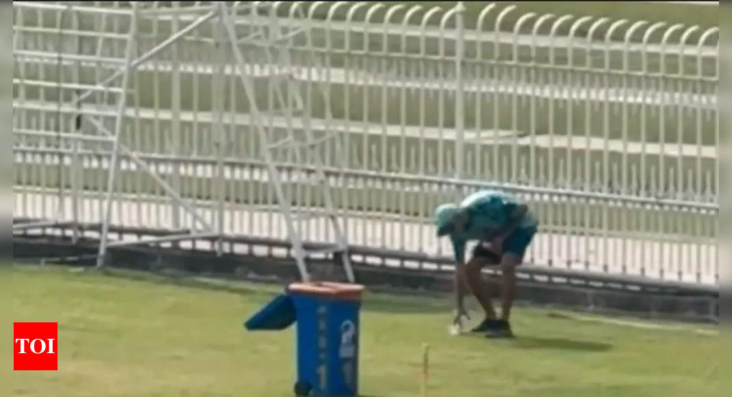 ‘Hats off to Mr Gillespie’: Pakistan coach cleans up litter in nets – Watch | Cricket News